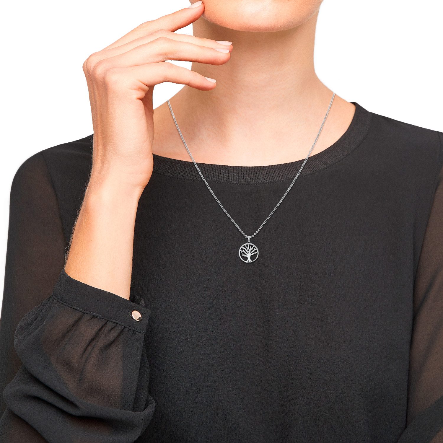 s.Oliver Silberkette für Damen, 925 Ste...