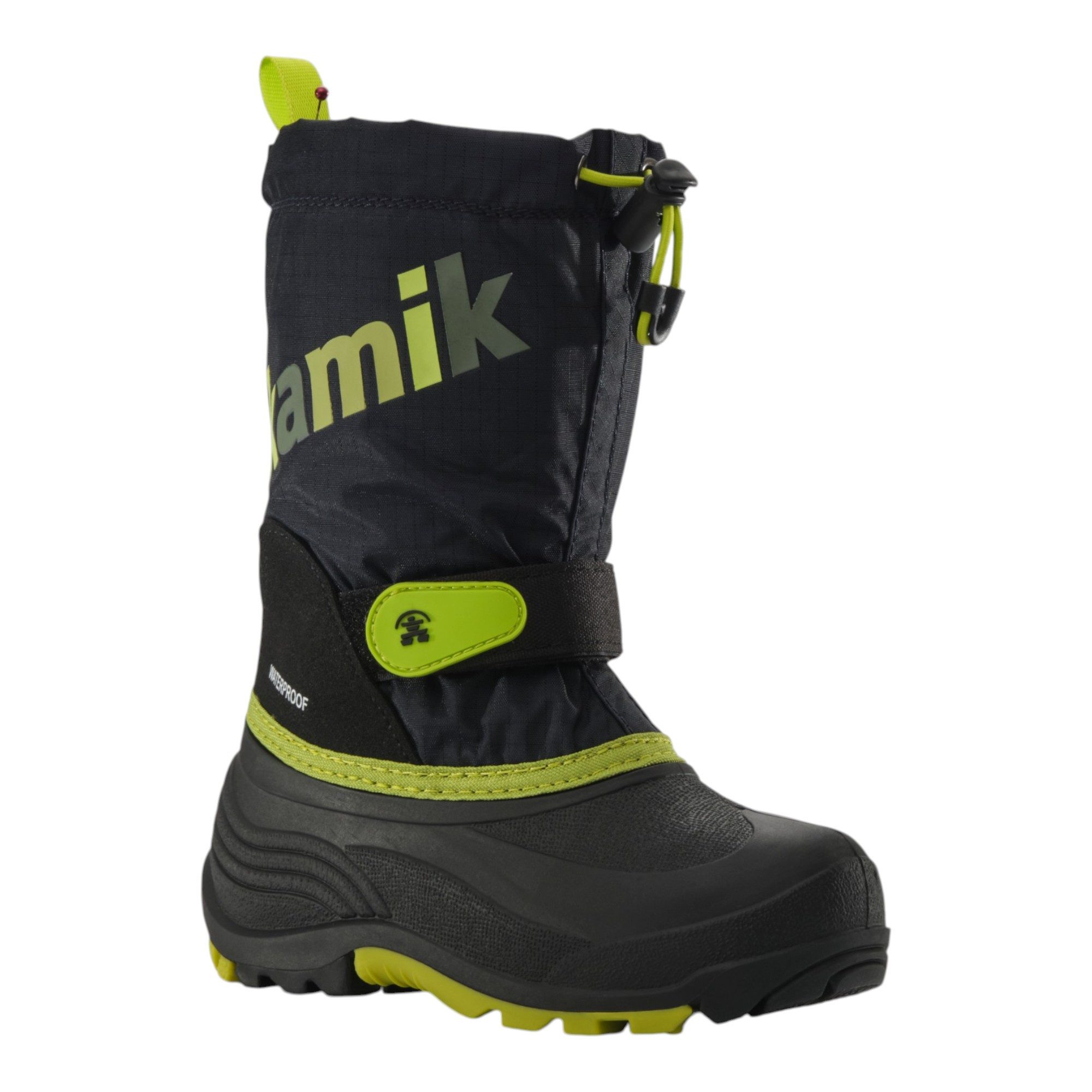 Kamik Waterbug 5G (wasserdicht) schwarz/grün Kinder Winterstiefel