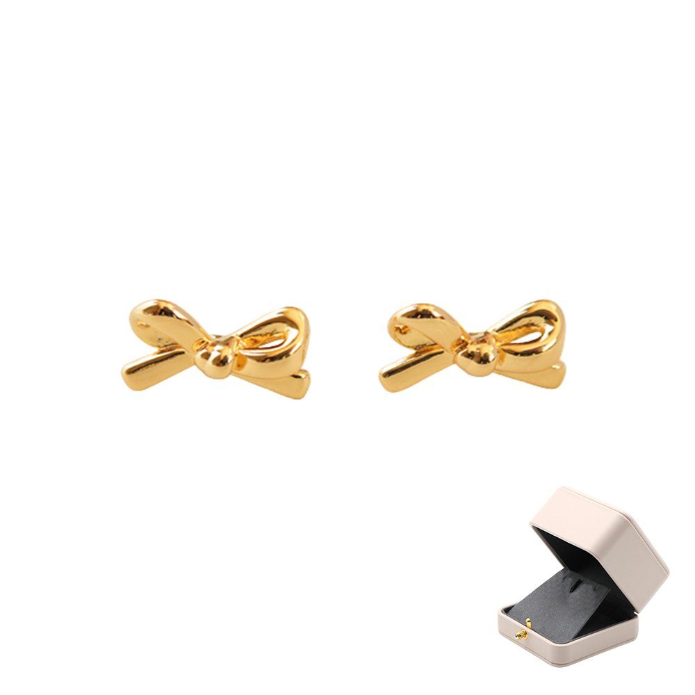 Ohrhänger Ohrringe Paar Schleife Invanter Mini gold