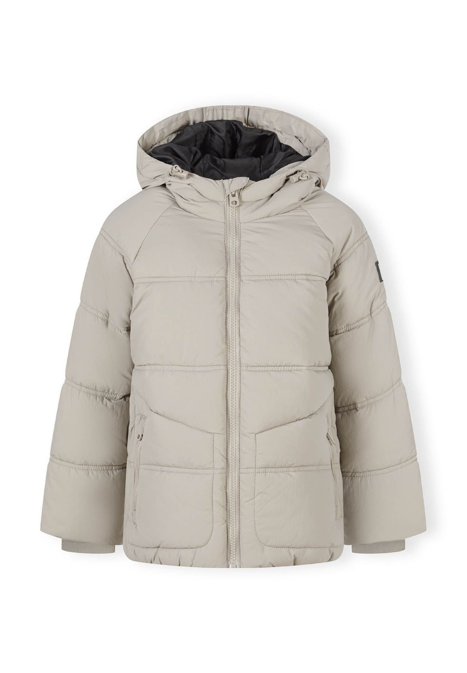 MINOTI Winterjacke Steppjacke mit Kapuze und Taschen mit Reißverschluss  (2y-14y) trendiger Aufnäher am Ärmel