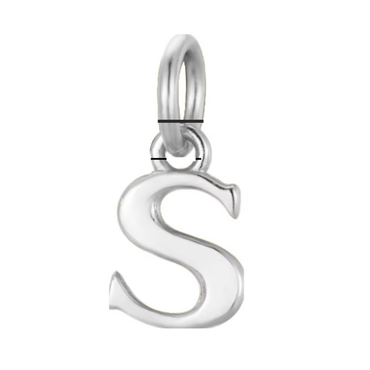 Silberkette Buchstabenanhänger " S " Kette mit Buchstaben Anhänger S Namenskette