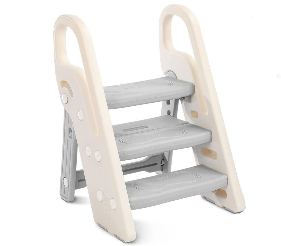 Onasti Baby-Toilettensitz Tritthocker für Kinder 3 Stufen Faltbar