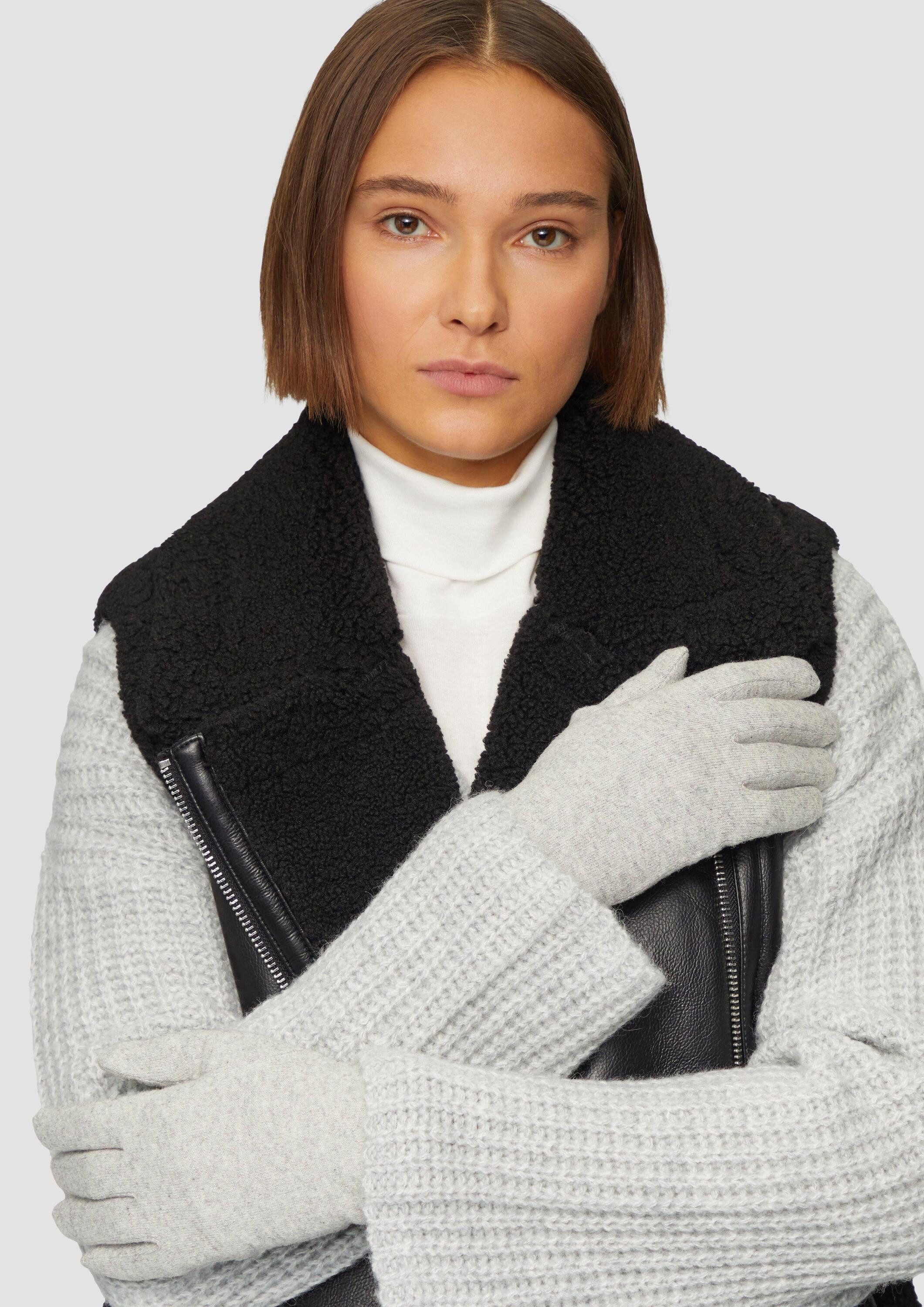 s.Oliver Strickhandschuhe Handschuhe Wollmix-Handschuhe mit Touch-Funktion günstig online kaufen