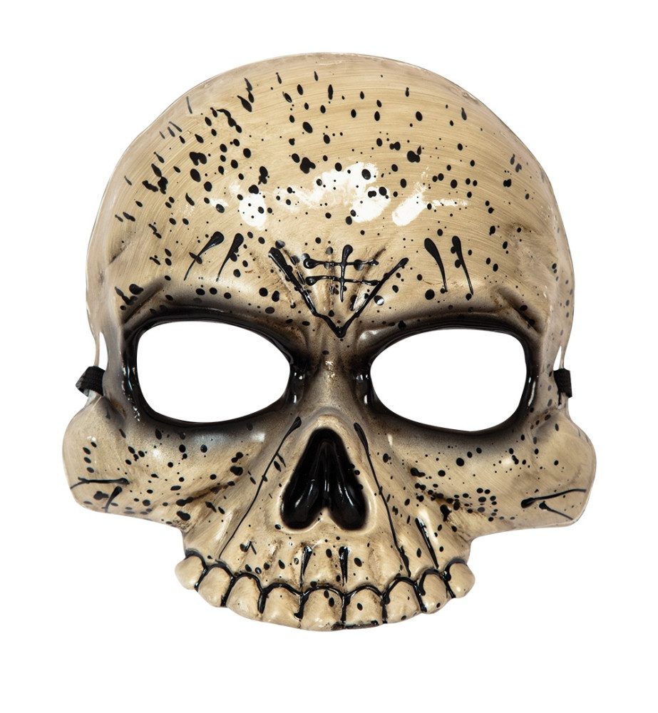 Fries Verkleidungsmaske Halbmaske Maske Voodoo Totenkopf mit Gummizug Halloween Karneval Party