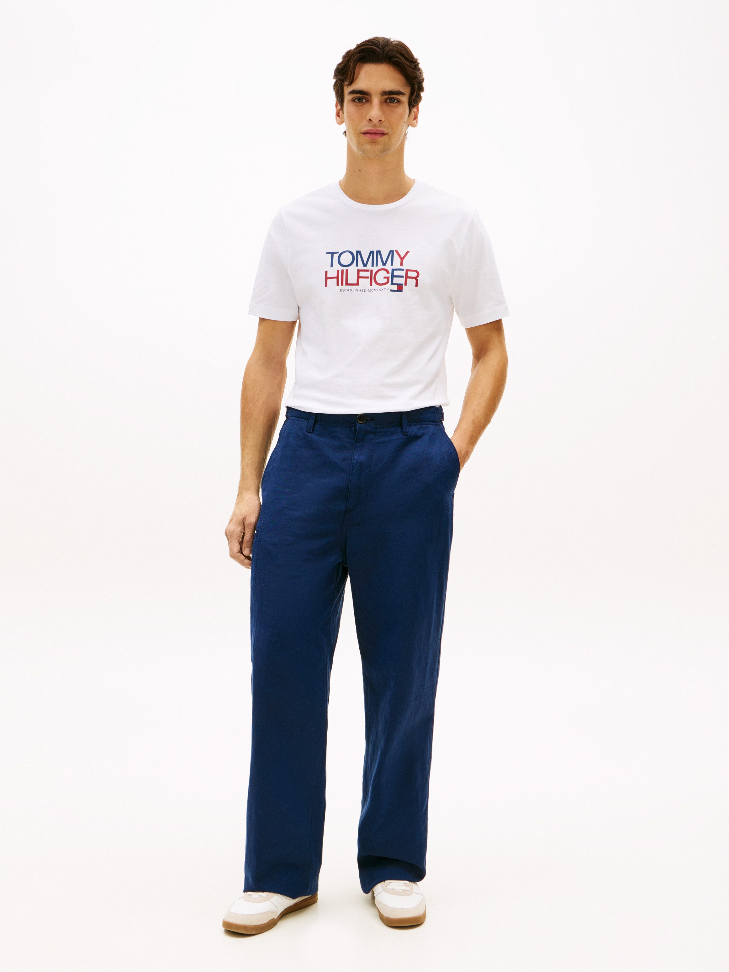 Tommy Hilfiger T-Shirt BRAND LOVE BIG TEXT Regular fit mit Rundhalsausschnitt