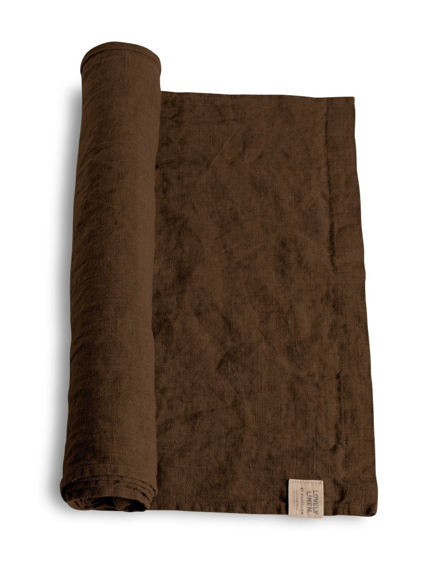 Lovely Linen Tischläufer Linen Lovely Tischläufer Leinen chocolate 47 x 150 cm, LOVELY 47X150 CHOCOLATE L40xB23xH0,5CM