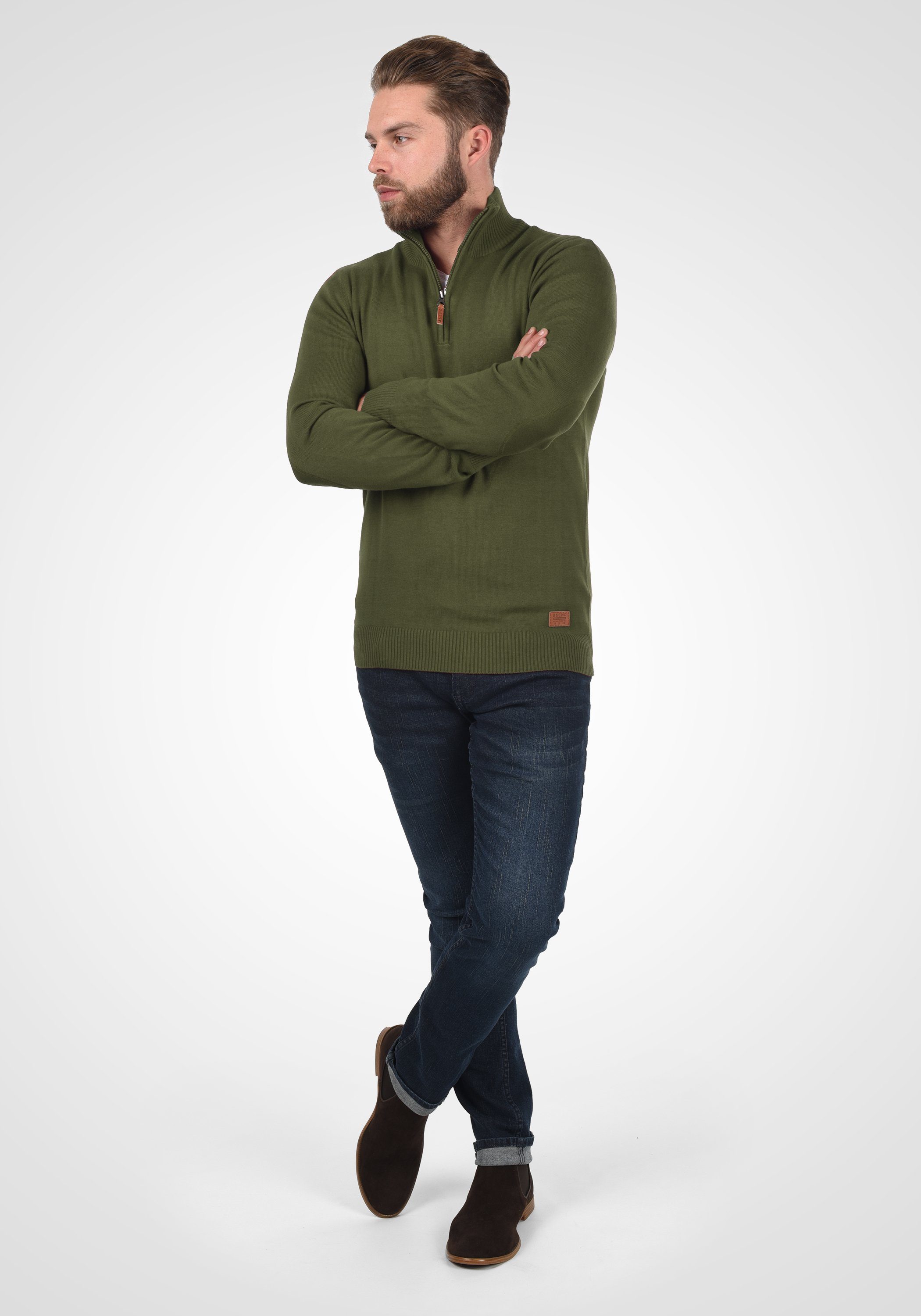 Blend Troyer BHRobin Strickpullover mit hochabschließendem Kragen