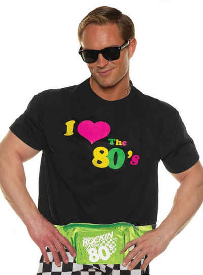 Underwraps T-Shirt 80er Jahre Shirt 'I Love The 80's' Motto-Shirt für die nächste Retro-Party