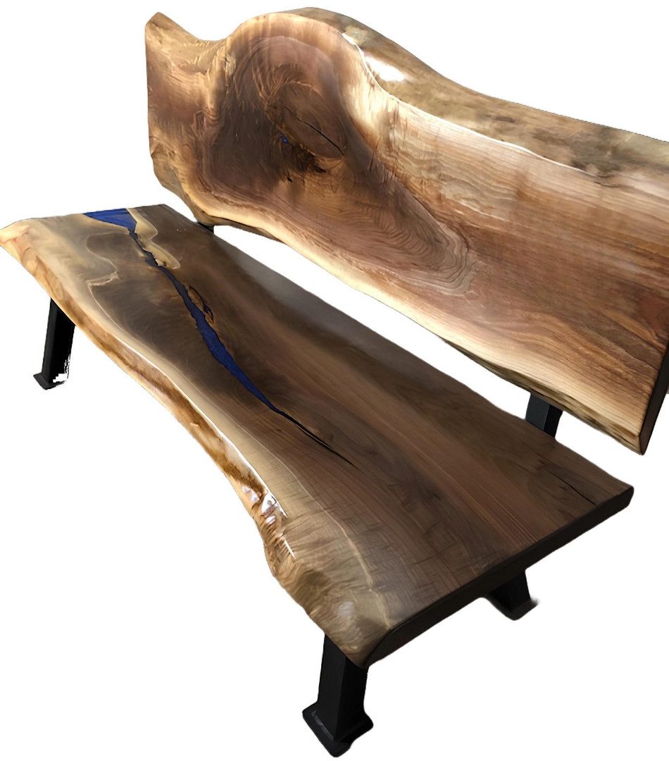 Xlmoebel Bank Handgefertigte Gartenbank aus massivem Holz mit elegantem Design (1-St., Bank), Hergestellt in Europa