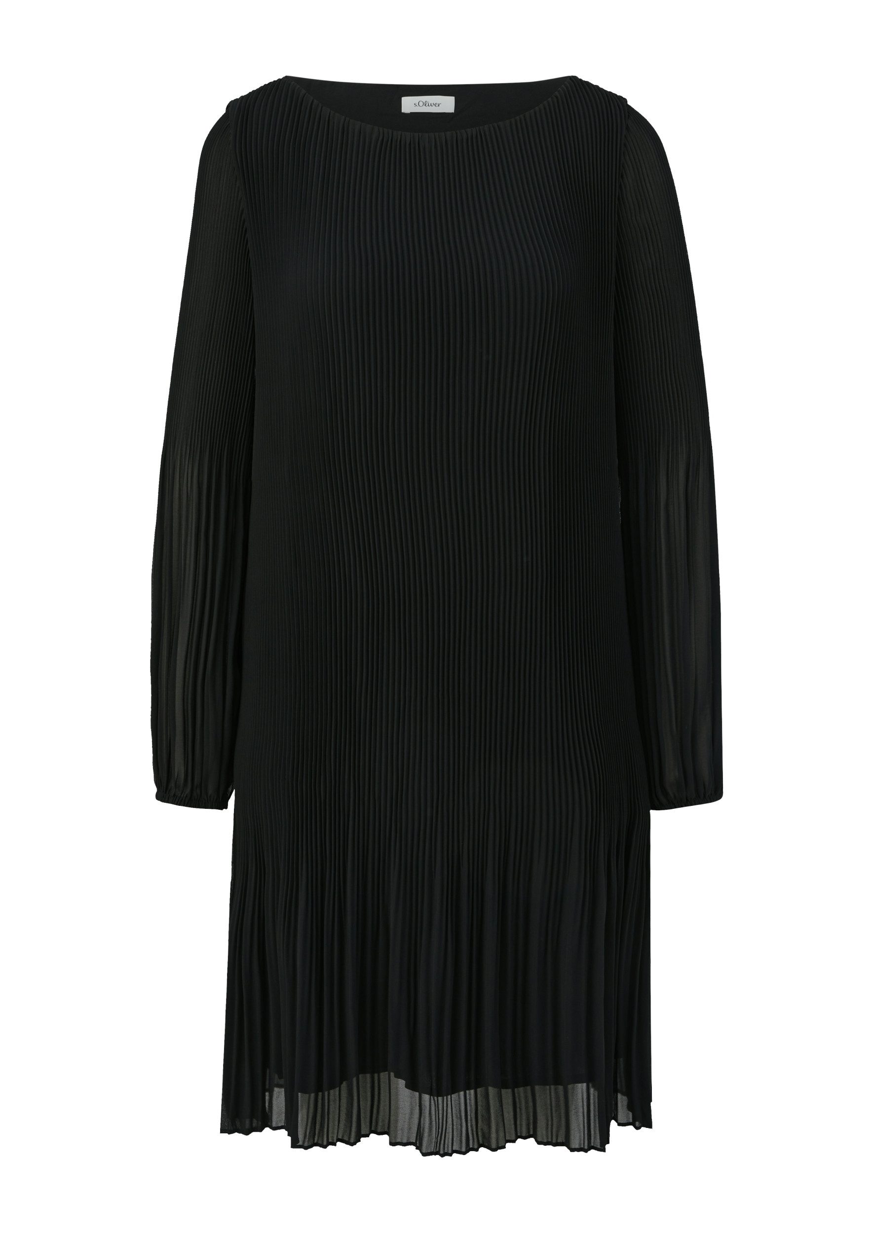 s.Oliver Plisseekleid Plisseekleid einfarbig - Anlass Kleid - Chiffon - Mid günstig online kaufen