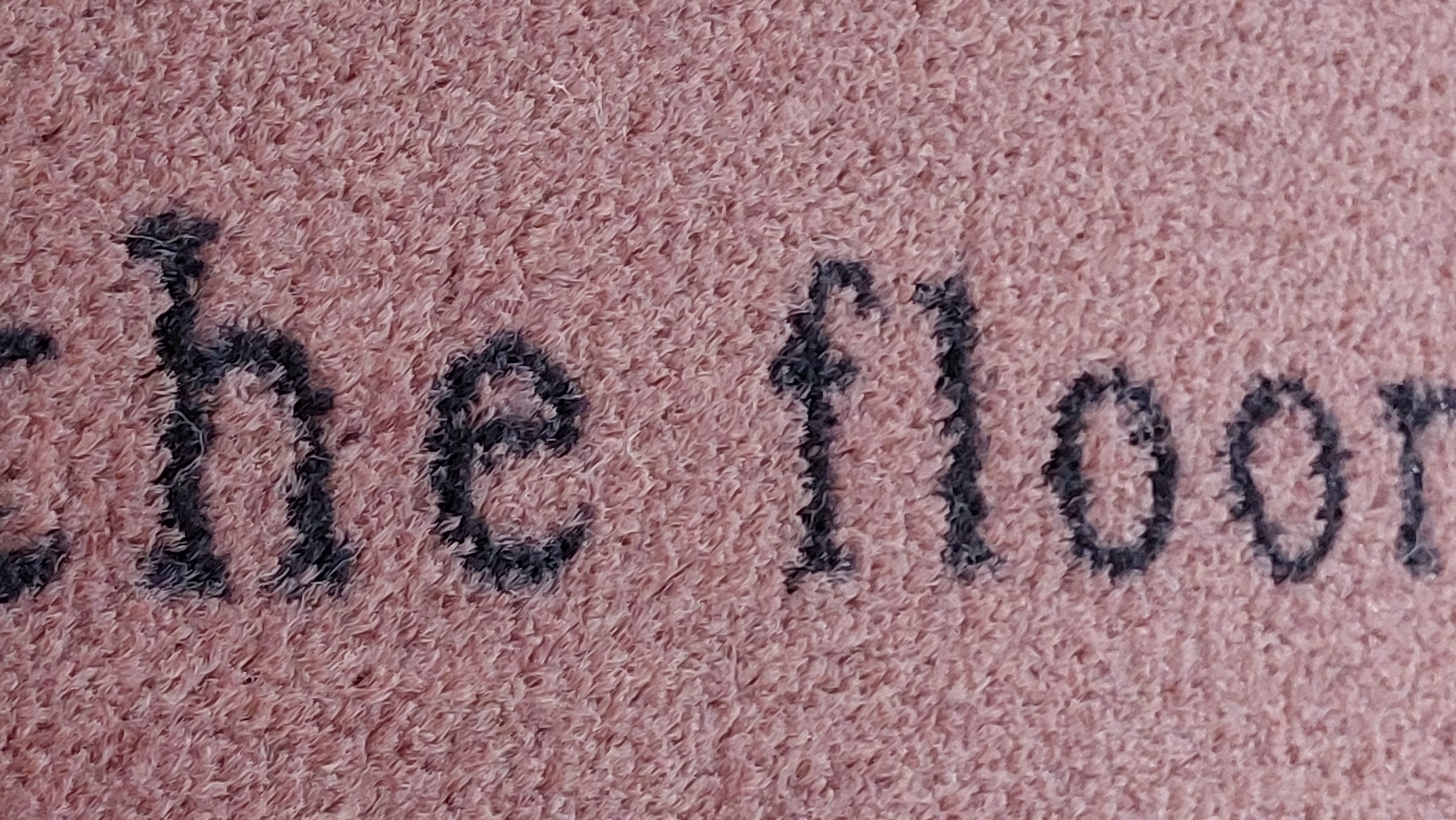 Mad about Mats Fußmatte Abby, Türvorleger für Innen und Außen, Mit Spruch "the floor is lava", Outdoor & Indoor, rutschfest, waschbar, Dusty Pink, 50 x 75 cm