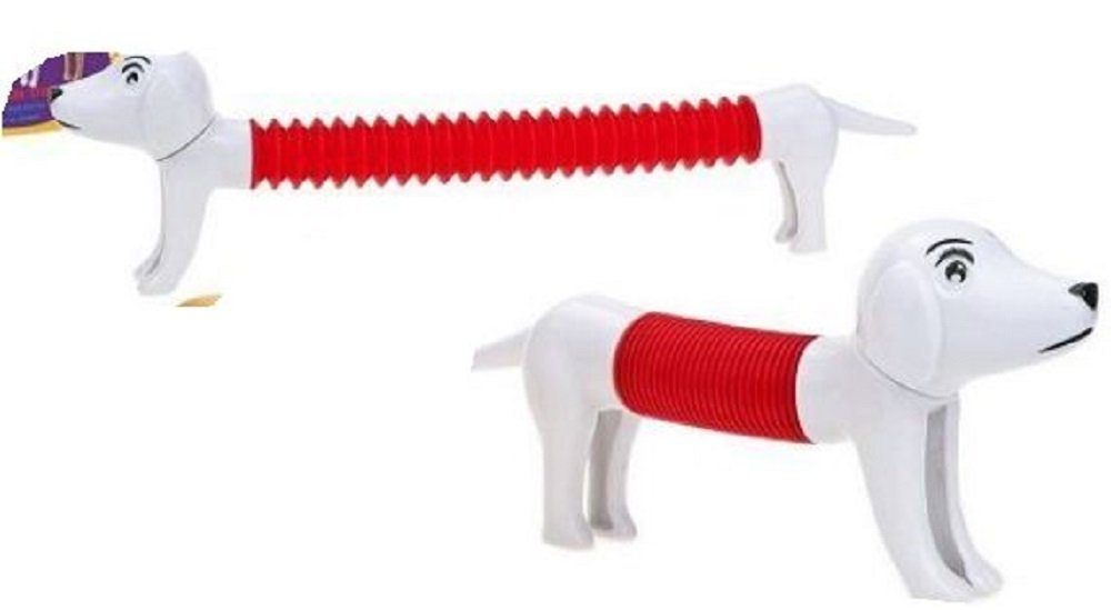 Fun Trading Fidget-Gadget Hund mit Stretch Tube zum Auseinanderziehen ca. 14cm, Mitgebsel - ideal als Geschenk zum Kinder Party