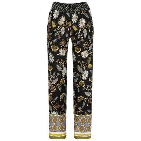 Ringella Pyjama Lange Hose 'Oriental Flowers' 2551510, Schwarz