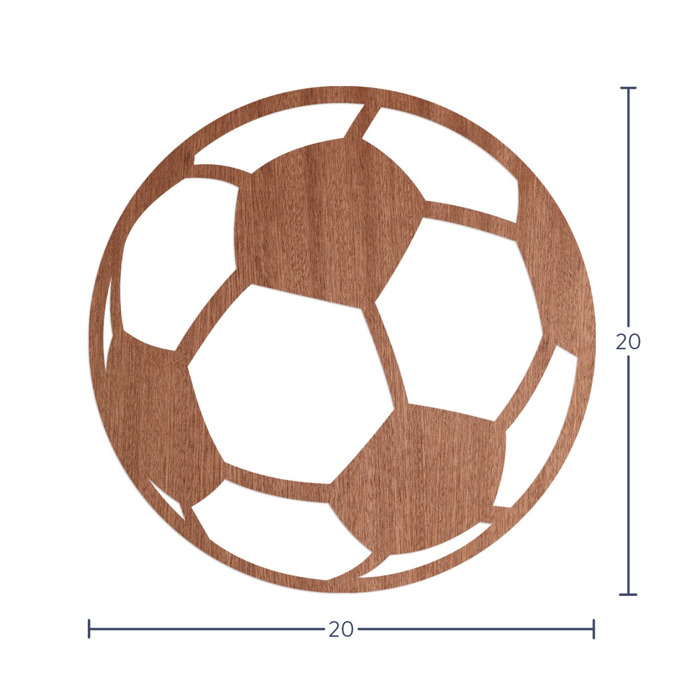 WANDStyle Wanddekoobjekt "Fußball" aus Holz