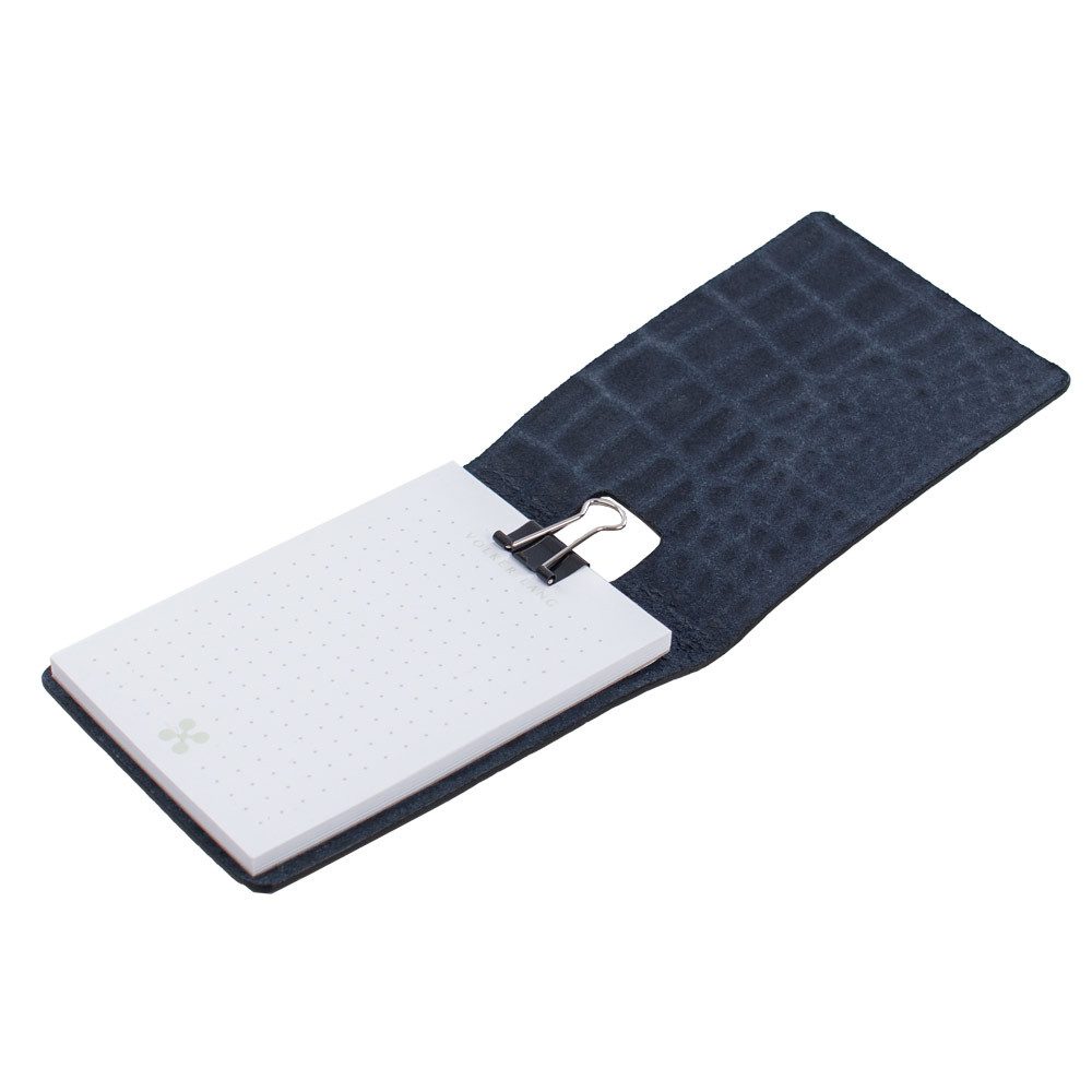 VOLKER LANG Konferenzmappe Notizblock A7 Rindsleder, Handgefertigt BD7