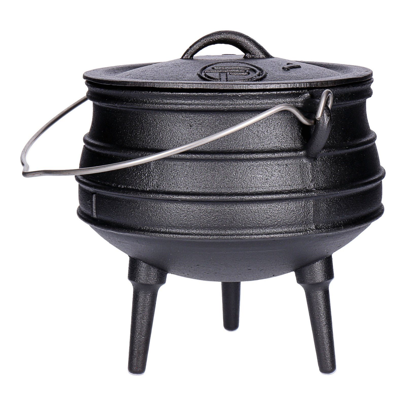 TP Schmortopf Potjie Pot, Südafrikanischer Dutch Oven Kochtopf aus Gusseisen mit Füß