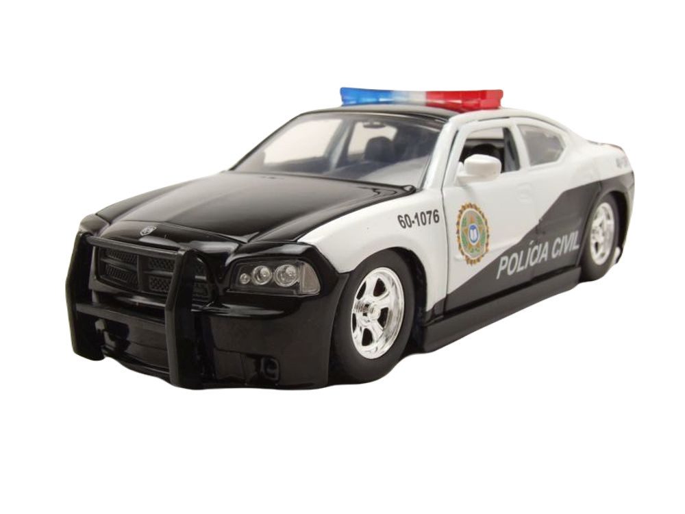 Modellauto Dodge Charger Police 2006 weiß schwarz Fast & Furious