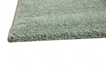 Teppich Designer Teppich Moderner Teppich Wohnzimmer Teppich Kurzflor Teppich mit Konturenschnitt Karo Muster mit Pastellfarben Grün Creme Beige Grau, Teppich-Traum, rechteckig, Höhe: 13 mm
