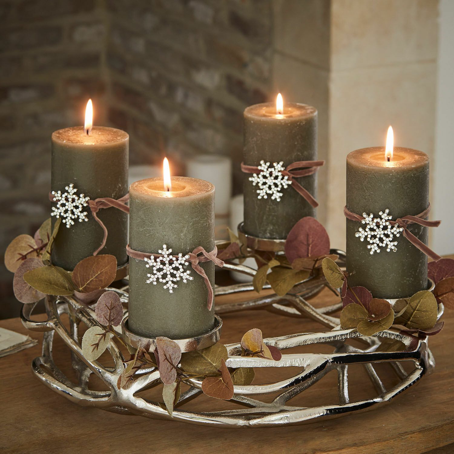 Mirabeau Stumpenkerze Deko-Pin 4er Set Volexi silber (4er Set, 4er Set), no günstig online kaufen