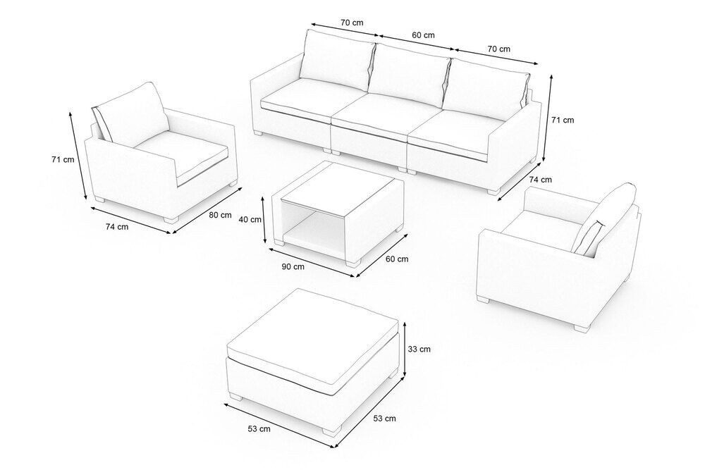 OUTFLEXX Gartenlounge-Set Gartenlounge