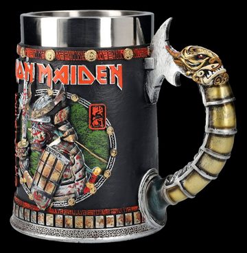 Figuren Shop GmbH Bierkrug Krug Iron Maiden - Senjutsu - Metall Merchandise Bierkrug Dekoration, Kunststein (Polyresin), Edelstahl