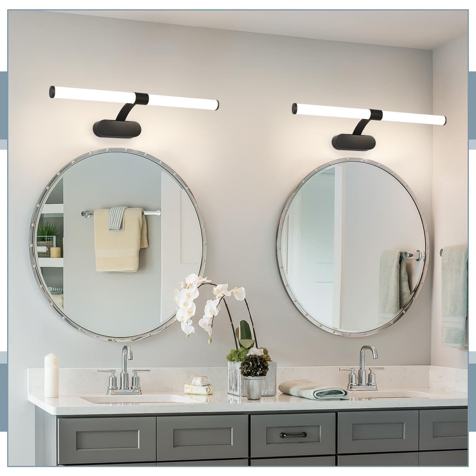 Nettlife LED Spiegelleuchte LED Spiegelleuchte Zimmer 4000K Spiegellampe Sc günstig online kaufen