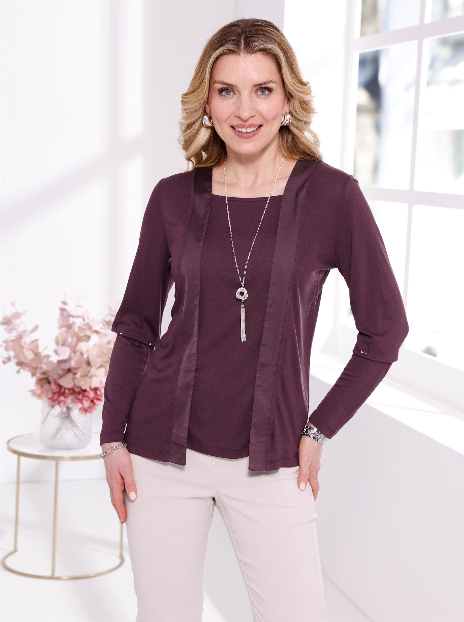 Sieh an! T-Shirt 2-in-1-Shirt Langarm