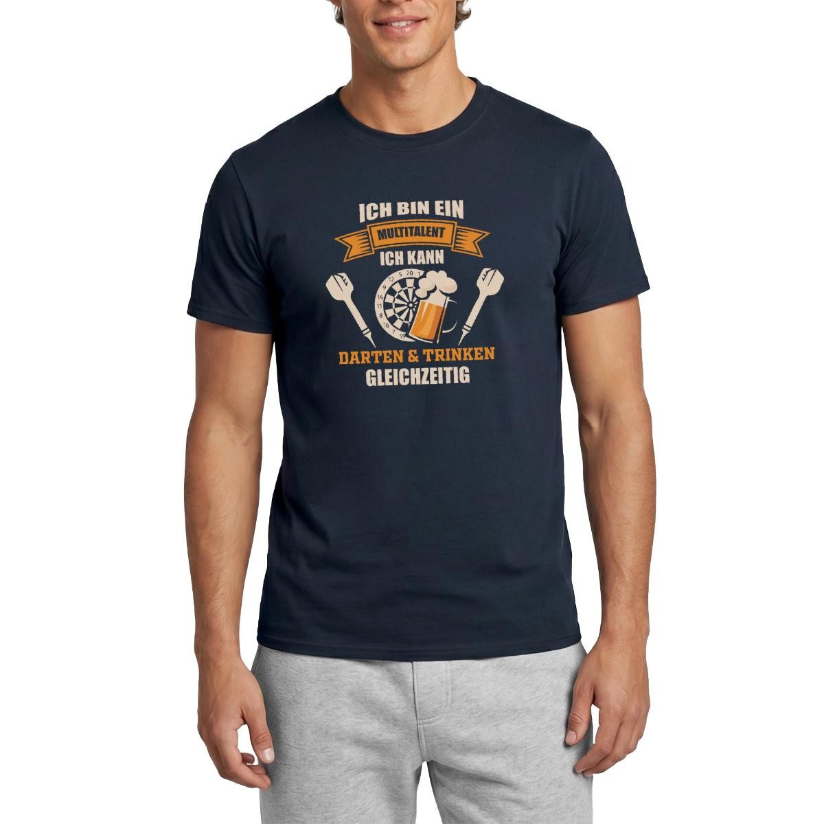 T-Shirt Multitalent Darten & Trinken Gleichzeitig Männer T-Shirt