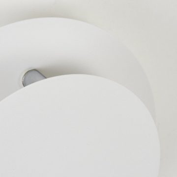 hofstein Wandleuchte »Cataeggio« Wandlampe aus Metall in Weiß/Chromfarben, 3000 Kelvin, verstellbare LED Leuchte mit Lichteffekten, LED, 430 Lumen