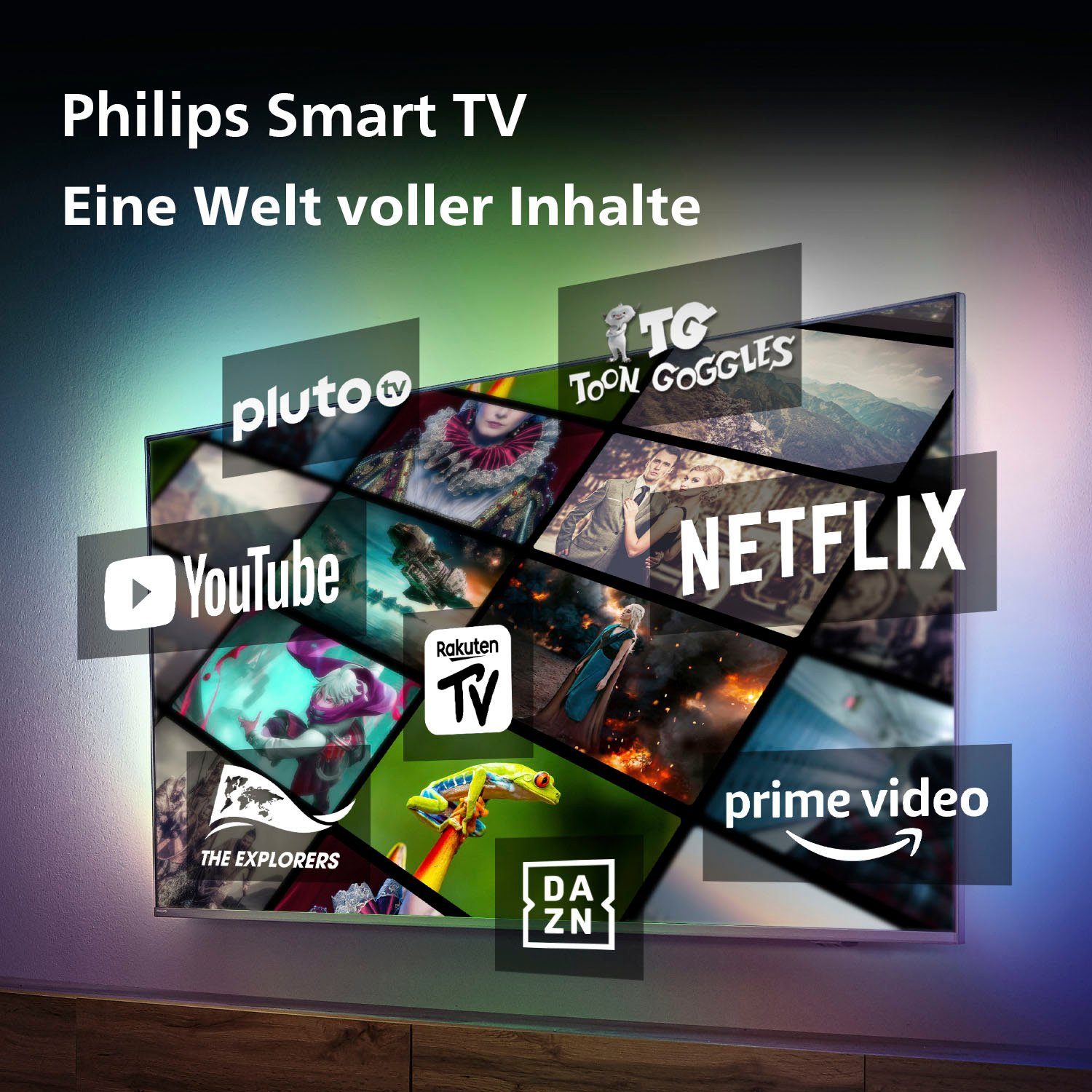 Philips 55PUS8108/12 LED-Fernseher (139 cm/55 Smart-TV) Ultra Zoll, HD, 4K