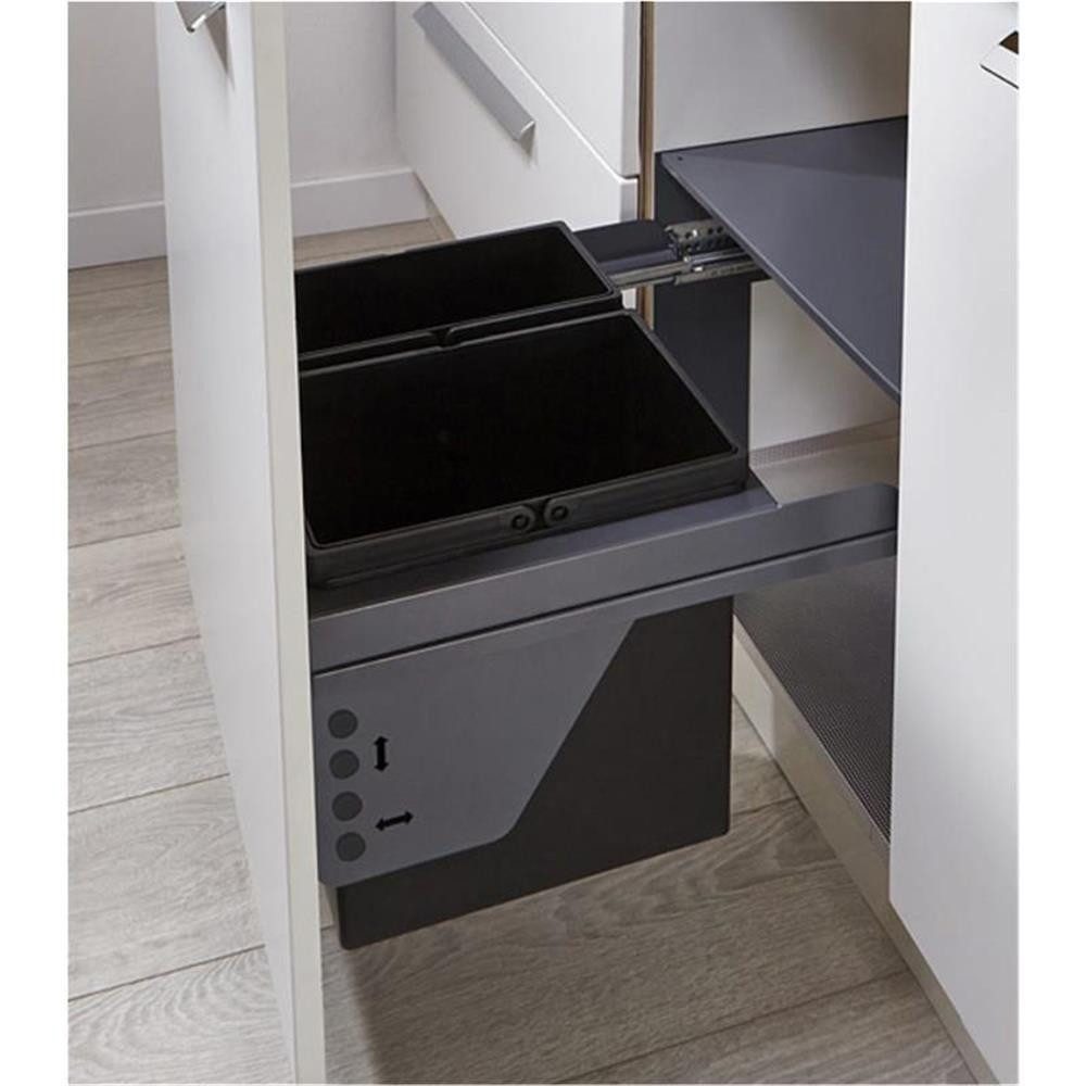 WESCO Mülleimer Abfallsammler Pullboy Soft Comfort 1 für 60er Unterschrank mit Zweifac