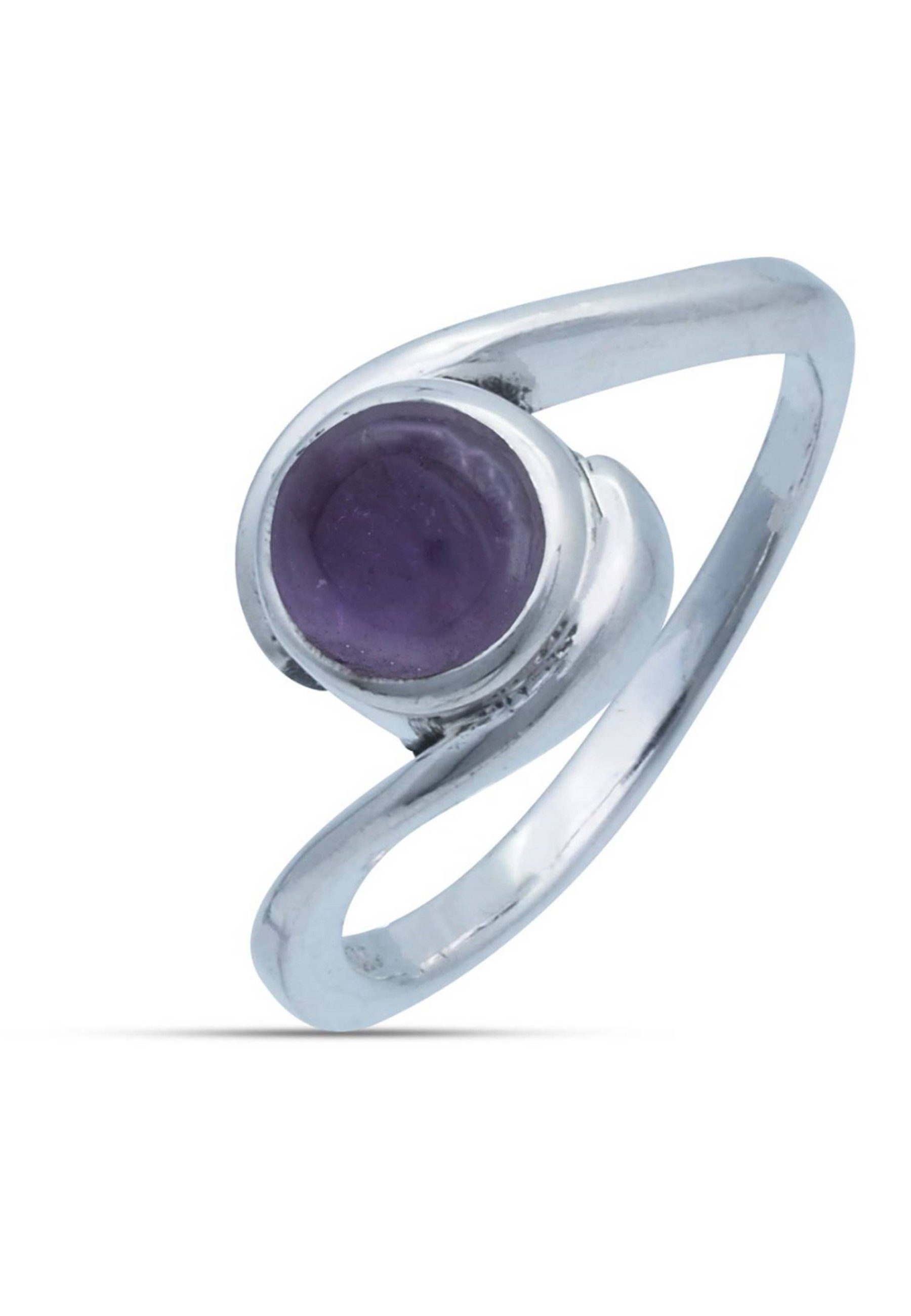 mantraroma Silberring 925er Silber mit Amethyst