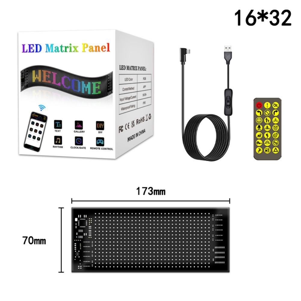 VIVIHEYDAY LED Nachtlicht Devil Eyes Light, Led Anzeige Programmierbar Led Laufschrift, Leuchtreklame Personalisiert Leuchtschild für Text, Graffiti, Smart App, Bluetooth USB 5V