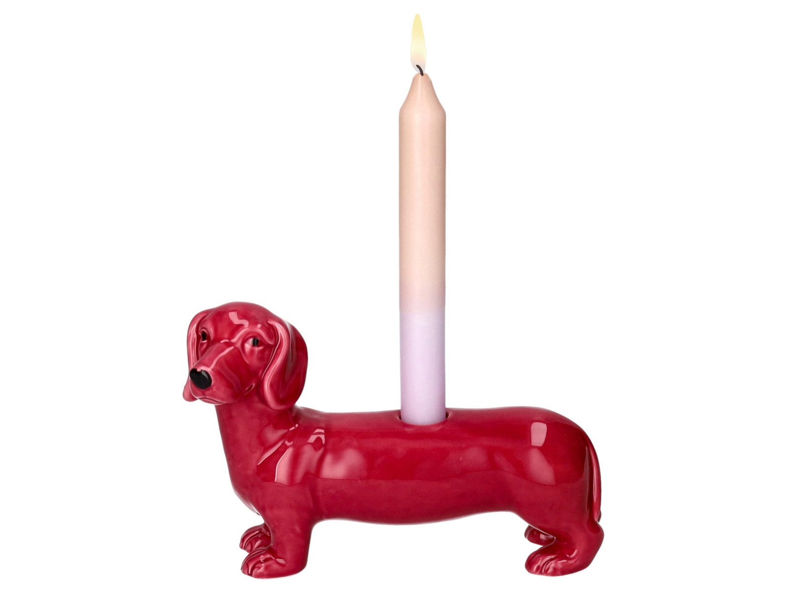 Giftcompany Kerzenhalter Mignon Kerzenhalter Dackel rosa 13,2cm günstig online kaufen