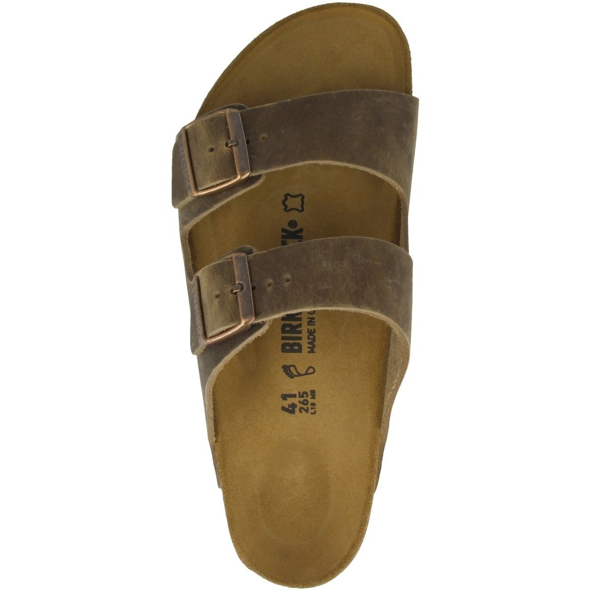 Birkenstock Nubukleder Erwachsene schmal Sandale braun Arizona Unisex