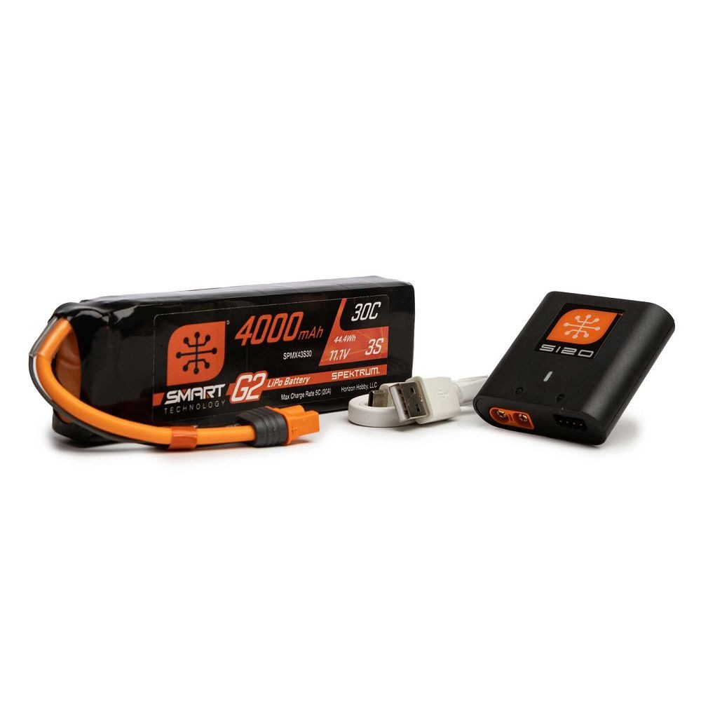 Spektrum Spektrum Smart G2 Air Lipo Akku 11,1V 4000mAh, Ladegerät S120 RC-Fernsteuerung