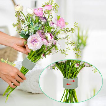 Silberstern Pflanzeinsatz Spiralförmiges Vasenstangenregal, Blumenstielregal (2 St., Wiederverwendbar (grünes 2er-Pack, klein + groß), Blumenstielhalter, DIY-Blumenarrangement, Blumenarrangement-Zubehör