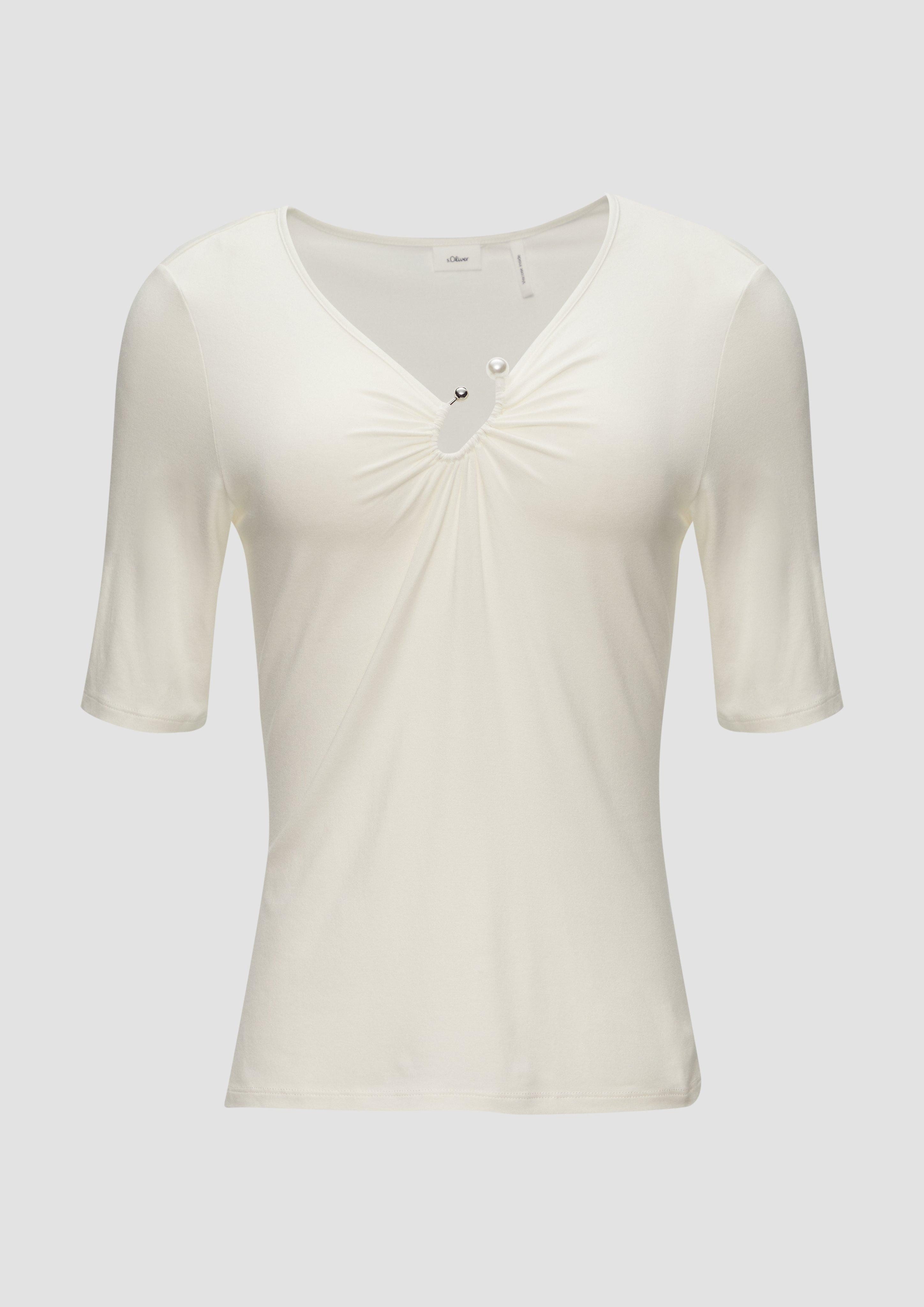 s.Oliver BLACK LABEL Kurzarmshirt T-Shirt mit günstig online kaufen