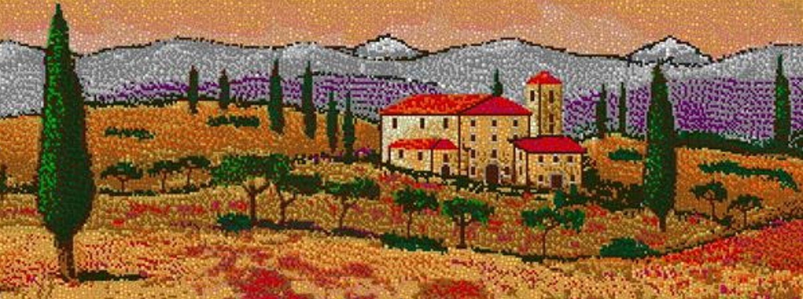 Stick it Steckpuzzle Stickit-Großbild Toscana Landschaft, 30700 Puzzleteile
