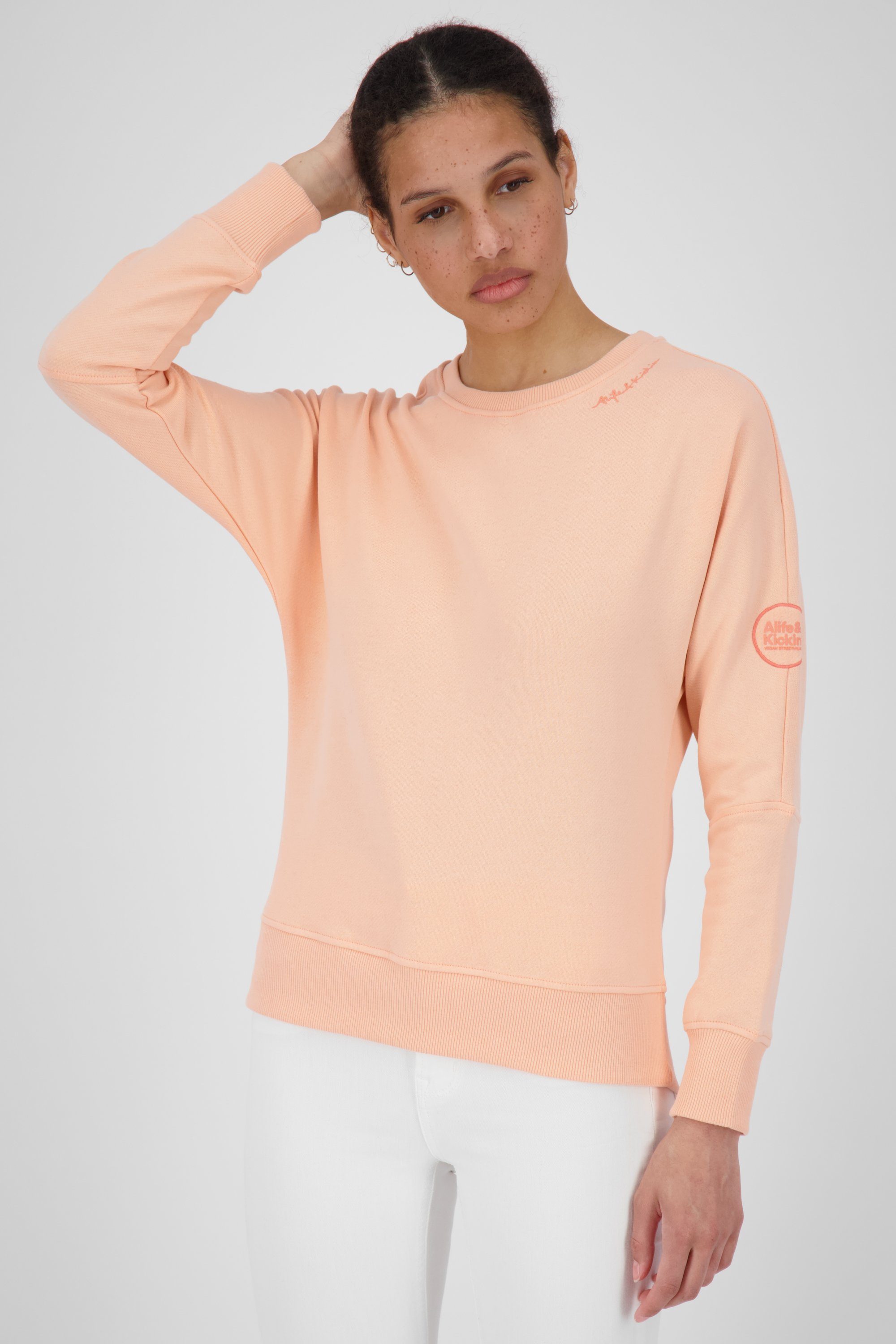 melange A Alife Sweatshirt Crewneck apricot Damen DalaAK & Kickin