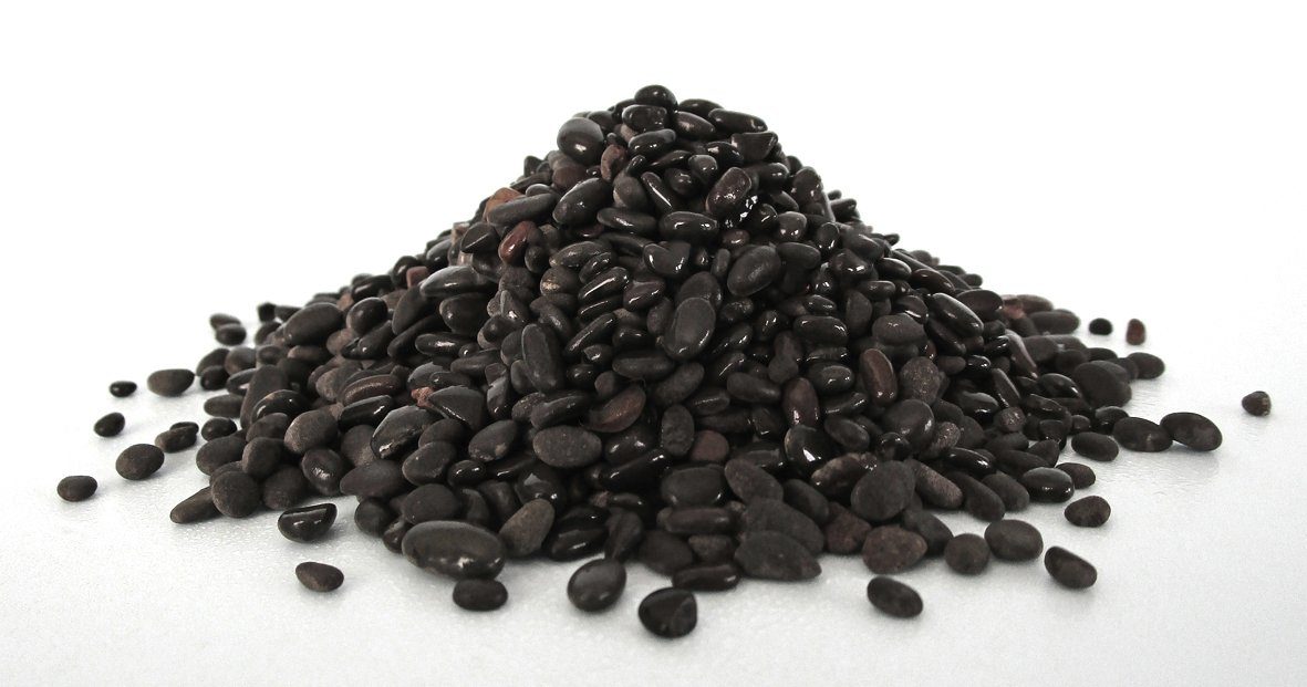 Dehner Aquarienkies Antaro Black, Körnung 4 - 6 mm, 5 kg, schwarz