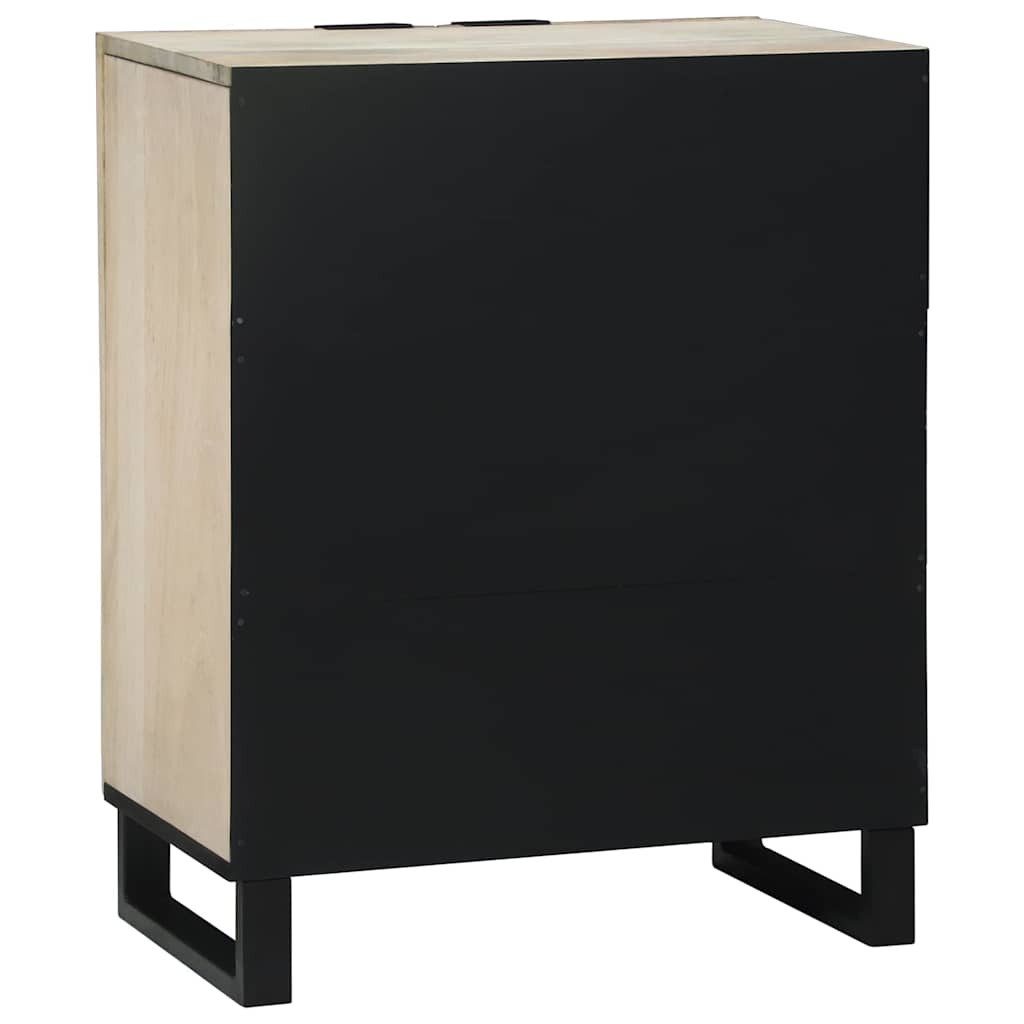 vidaXL Sideboard Sideboard Weiß 60 x 33,5 x 75 cm Massivholz (1 St)