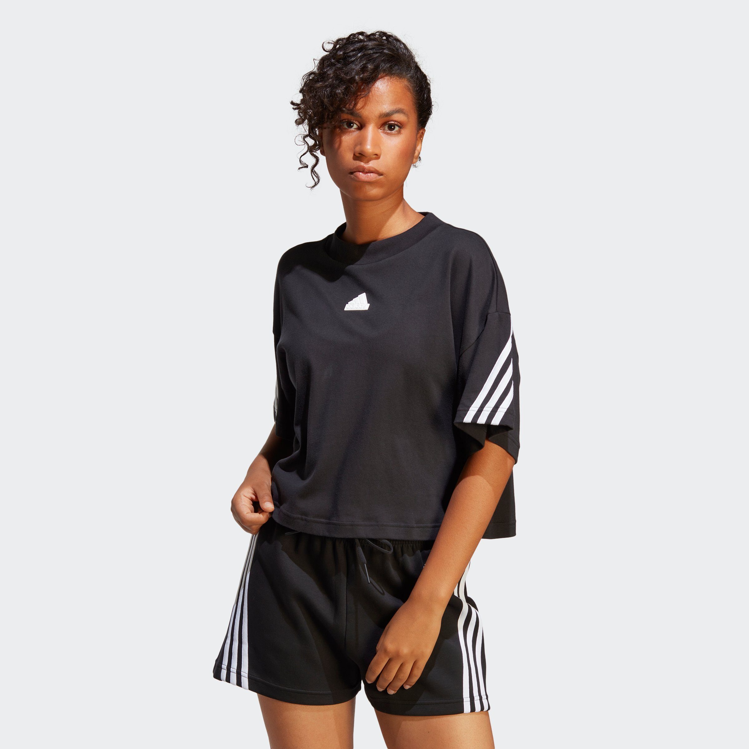 adidas Sportswear T-Shirt FUTURE ICONS 3-STREIFEN Black