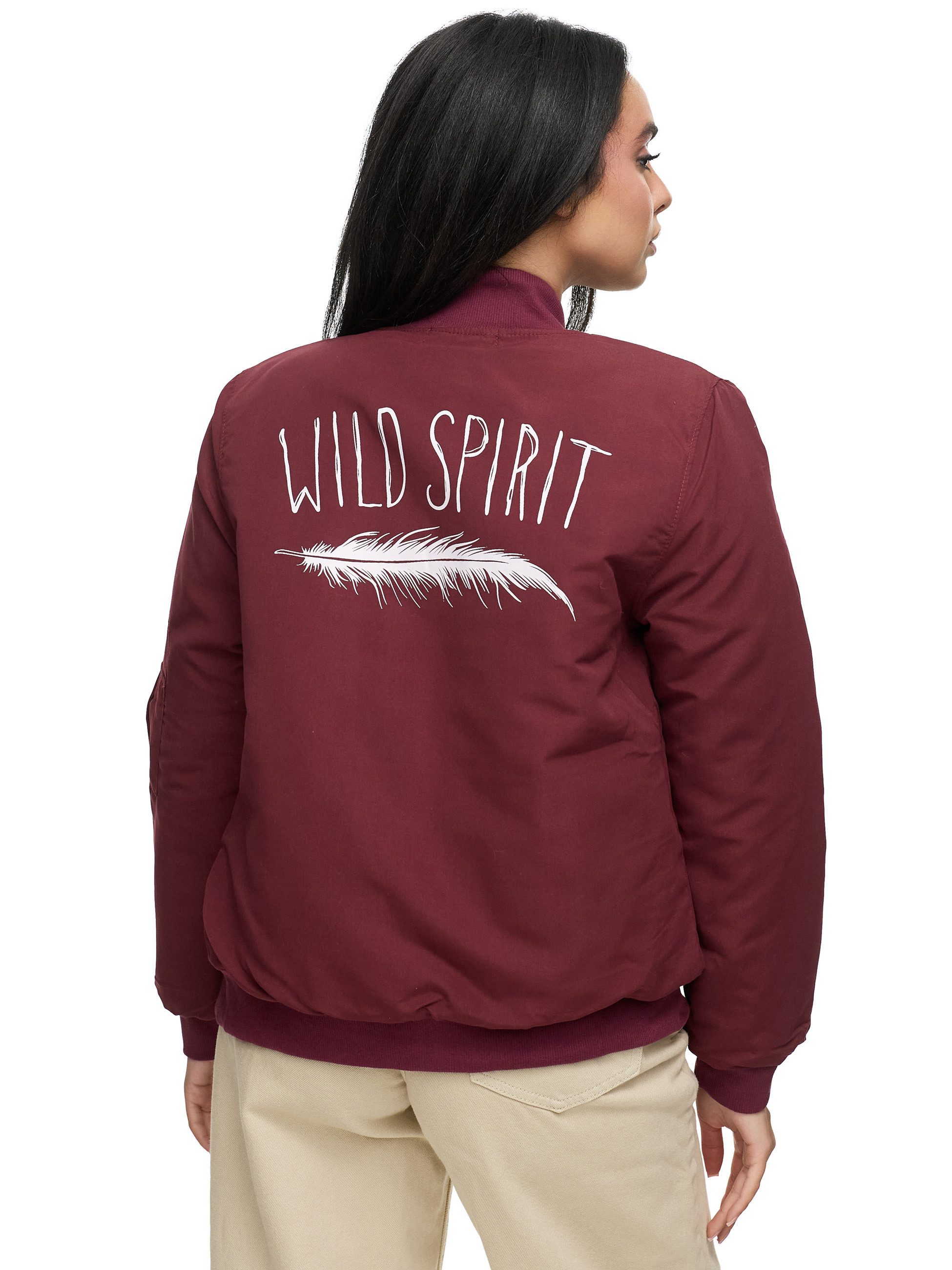 Worldclassca Bomberjacke Worldclassca Bomber Jacke mit Wild Spirit Print Übergangs Freizeit