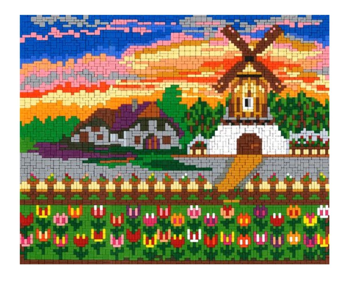 Stick it Steckpuzzle Tulpengarten mit Windmühle, günstig online kaufen