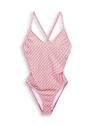 Esprit Badeanzug Wattierter Badeanzug mit geometrischem Muster