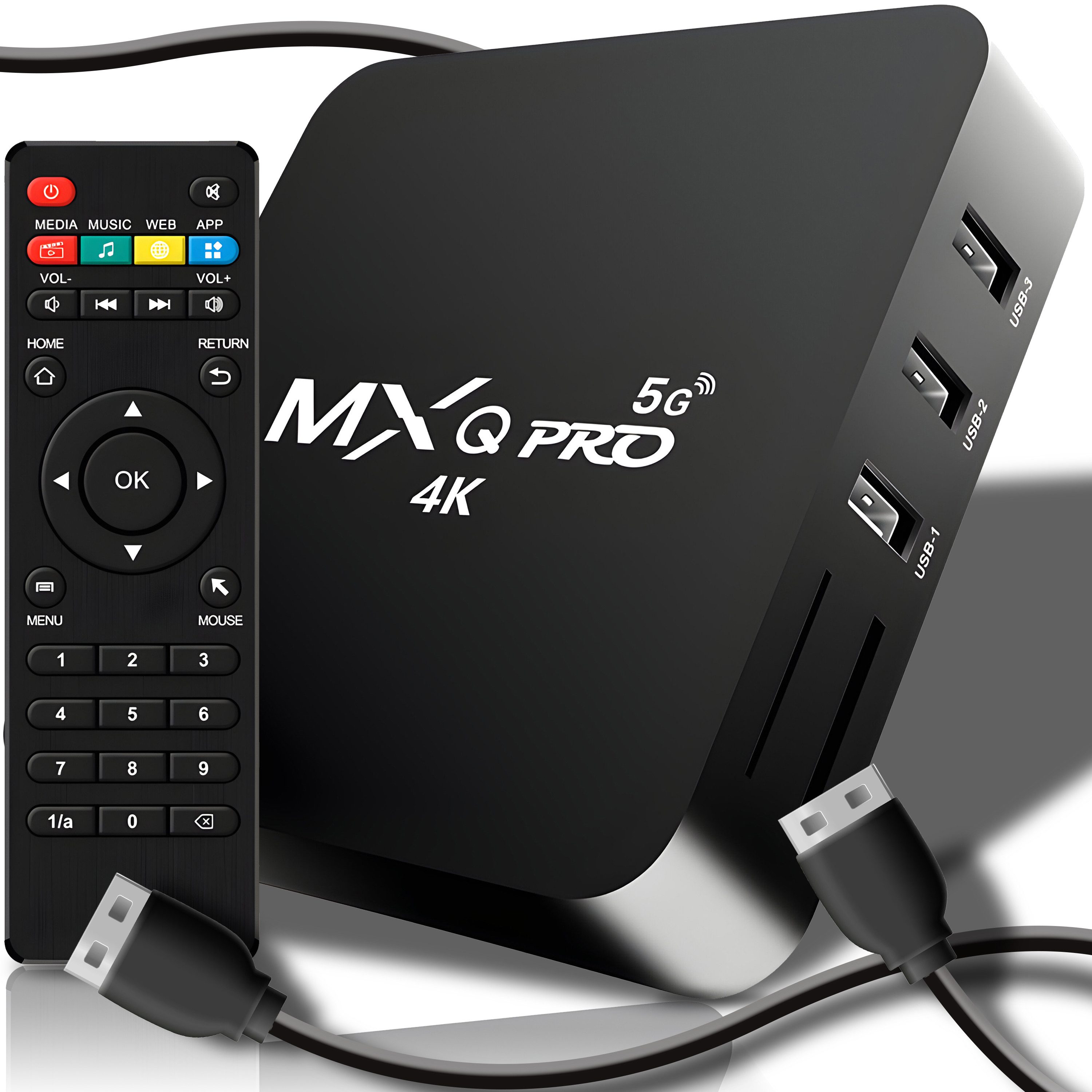 Retoo Streaming-Box Smart TV BOX MXQ PRO 4K Android 8gb WIFI HDMI Quad Core Player, (Smart TV BOX), MXQ PRO 4K Android 7 Smart TV BOX WIFI