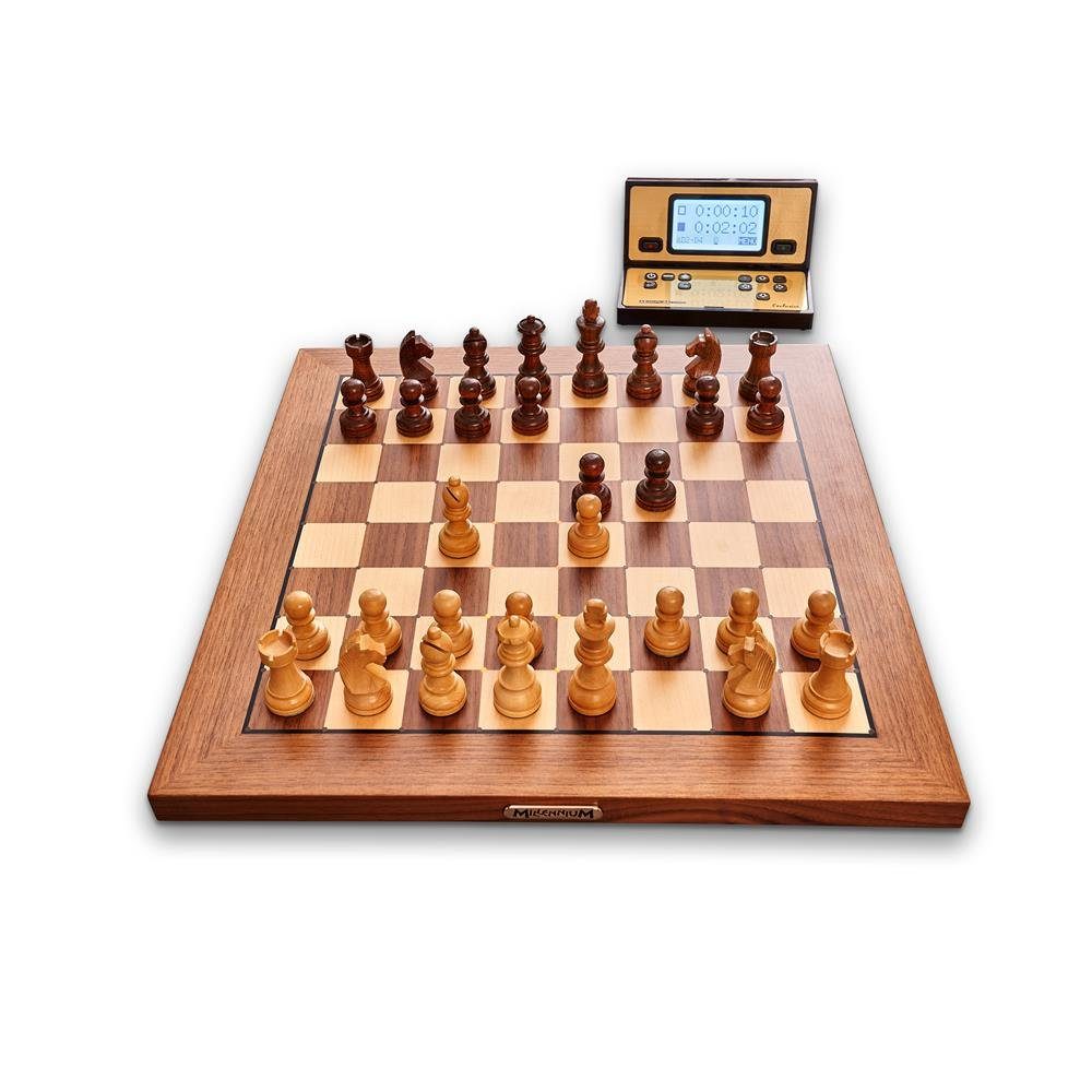 Millennium Spiel, Strategiespiel M820 Schachcomputer ChessGenius Exclusive Echtholz, aus Holz, Schachbrett, Schach