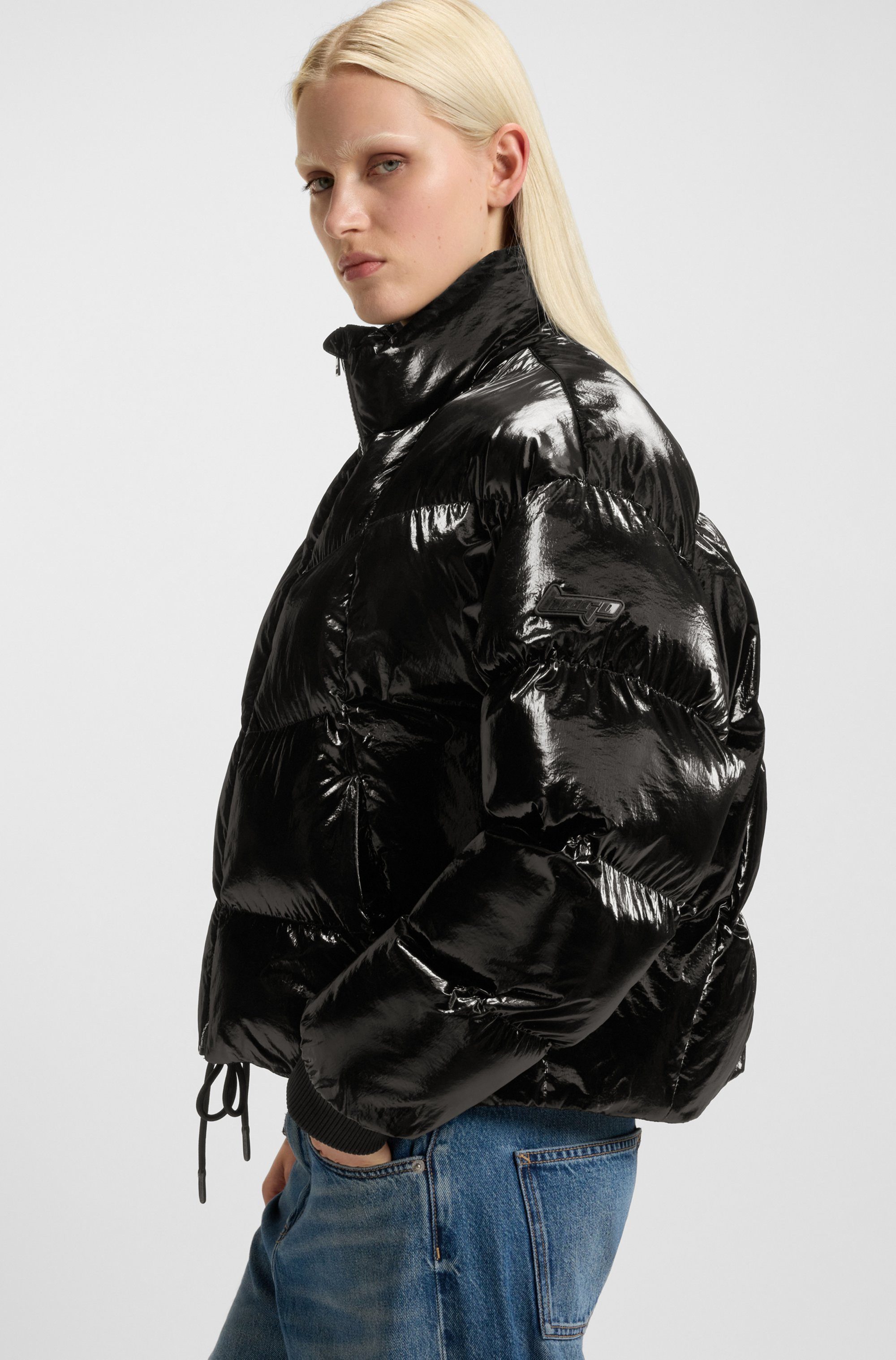 HUGO Blue Steppjacke Fiorella in verkürzter Länge, Kordelzug im Saum günstig online kaufen