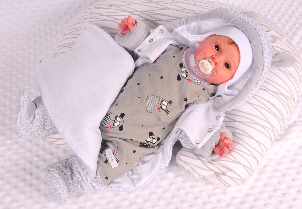 La Bortini Overall Baby Wagenanzug Nickioverall Overall Schneeanzug kuschelig weich, warm, 44 50 56 62 68 74 – Bild 4 von 5